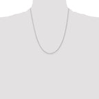 14K White Gold 1.10mm Singapore with Spring Ring Clasp Anklet