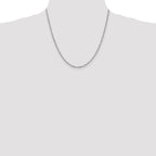 14K White Gold 20 inch 2.0mm Singapore with Lobster Clasp Chain