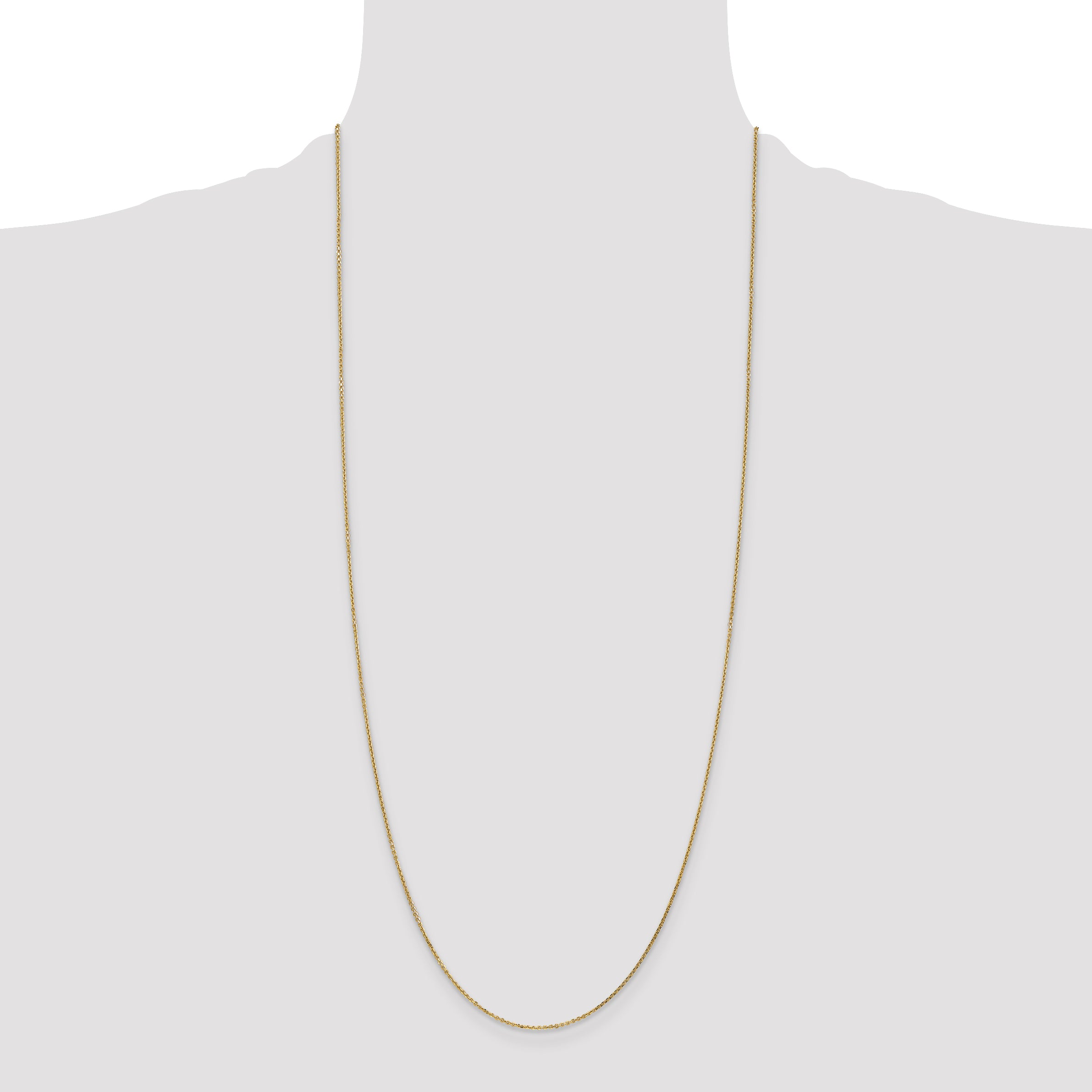 14K 30 inch .95mm Diamond-cut Cable with Lobster Clasp Chain