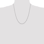 14K White Gold 1.1mm Baby Rope with Spring Ring Clasp Chain