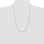 14K White Gold 1.1mm Baby Rope with Spring Ring Clasp Chain