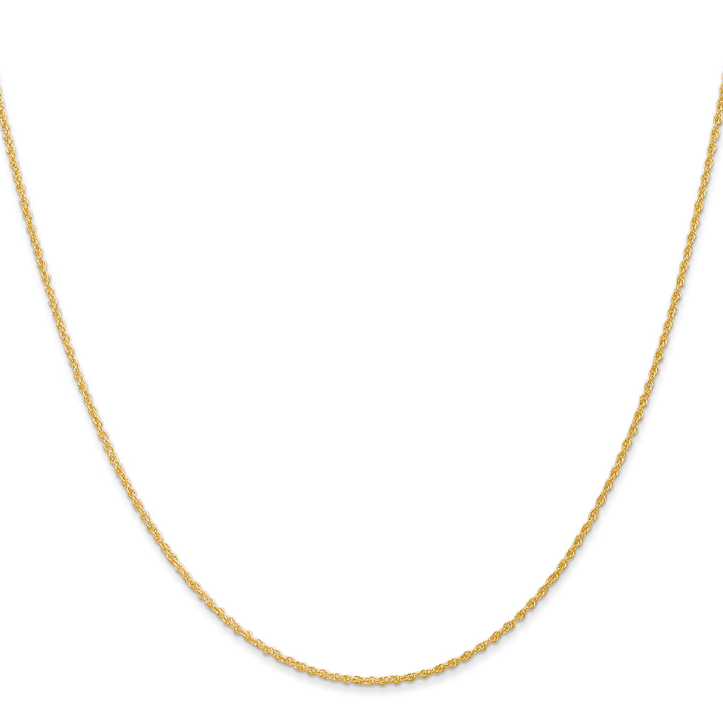 14K 1.1mm Baby Rope with Spring Ring Clasp Chain