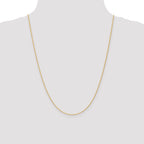 14K 1.1mm Baby Rope with Spring Ring Clasp Chain