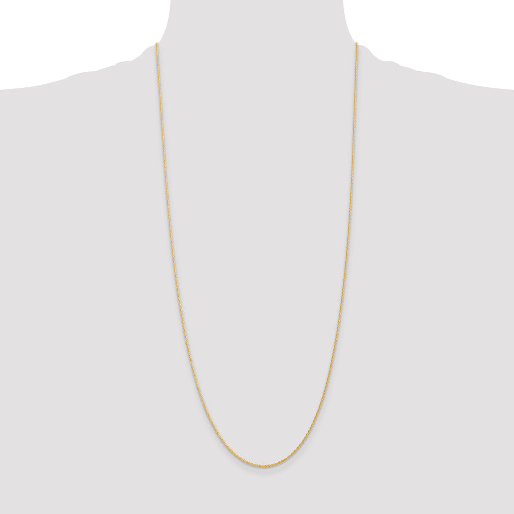 14K 1.1mm Baby Rope with Spring Ring Clasp Chain
