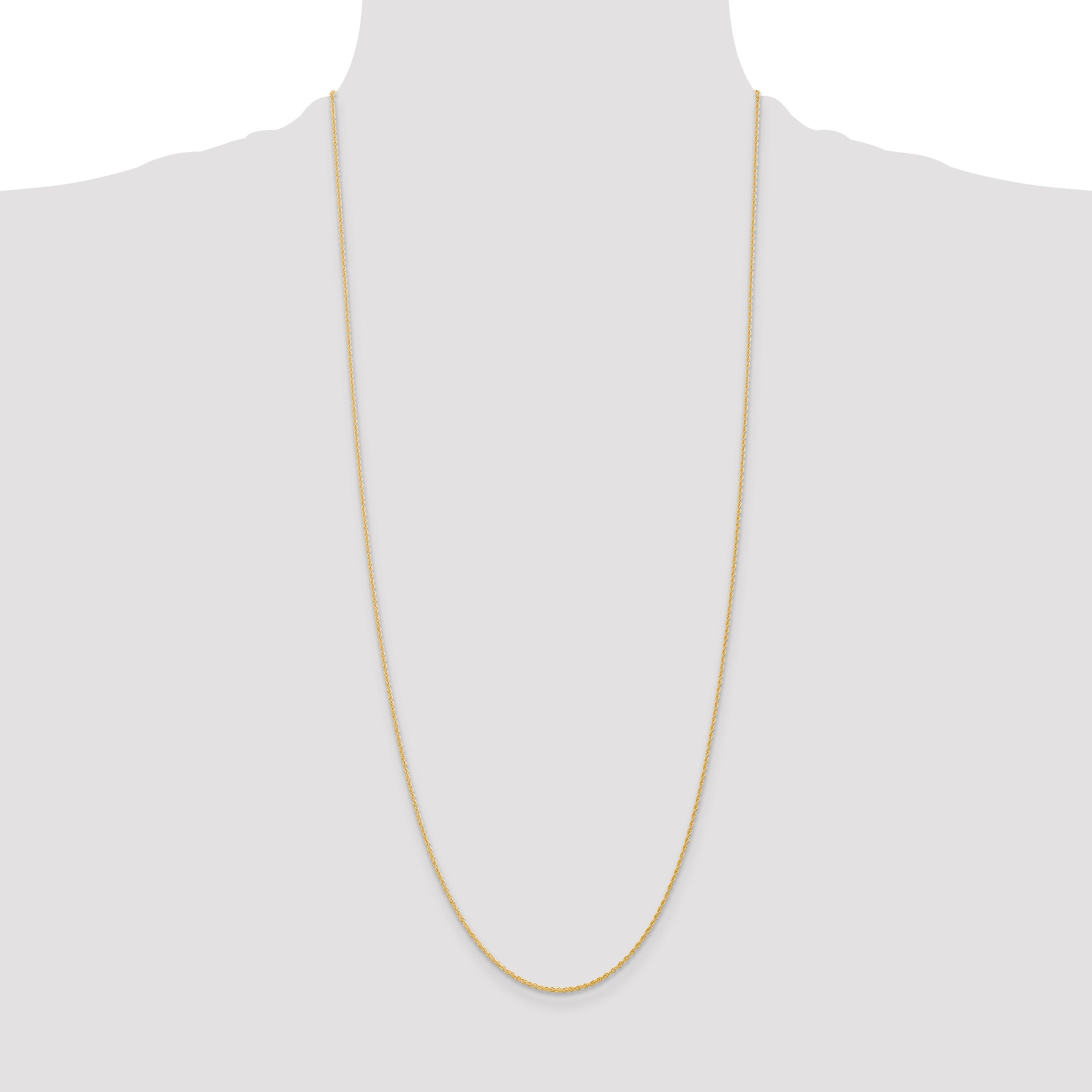 14K 1.1mm Baby Rope with Spring Ring Clasp Chain