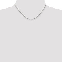 14K White Gold 16 inch 1.8mm Forzantine Cable with Lobster Clasp Chain