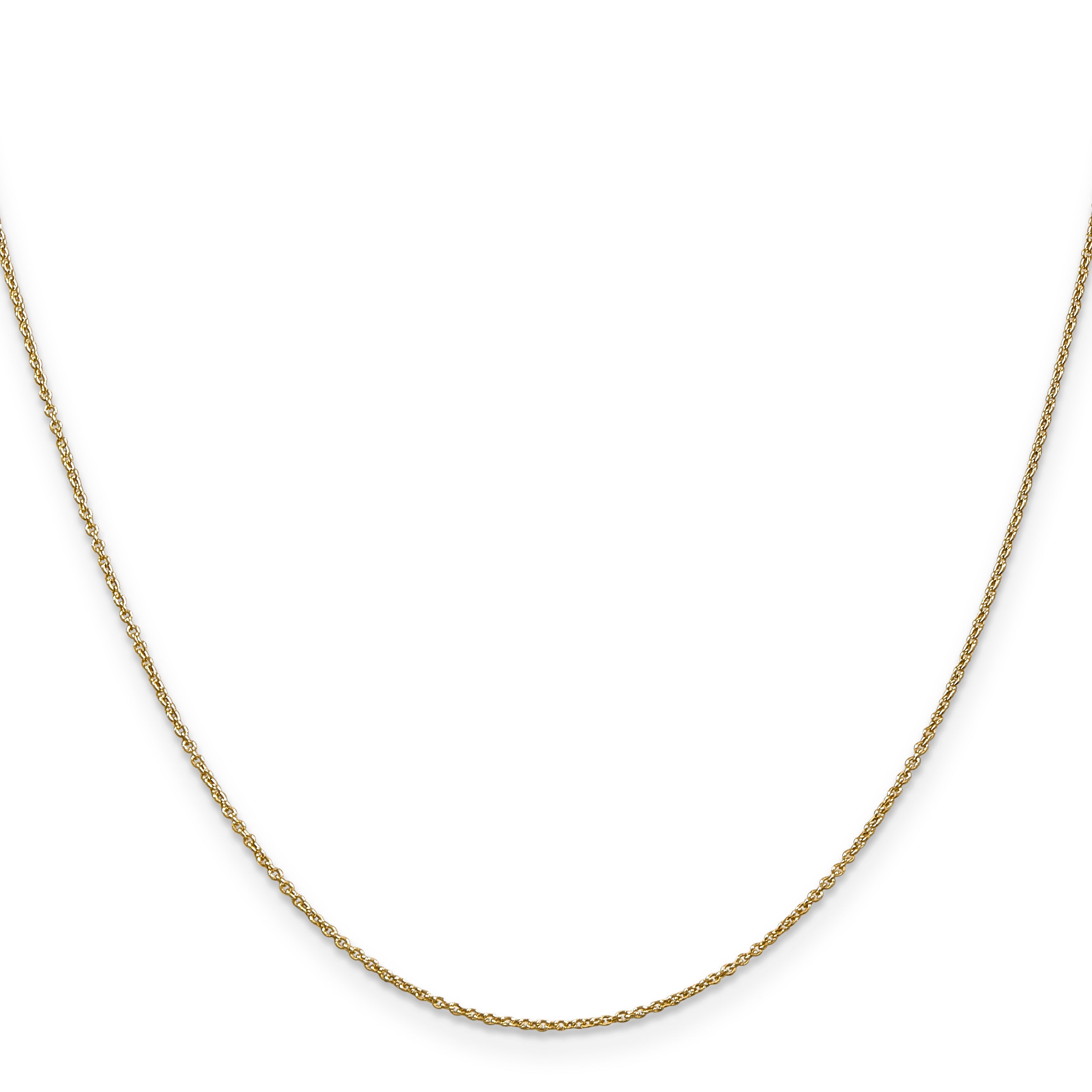 Cable Chain Necklace in 14K Yellow Gold, 0.9mm Secondary image