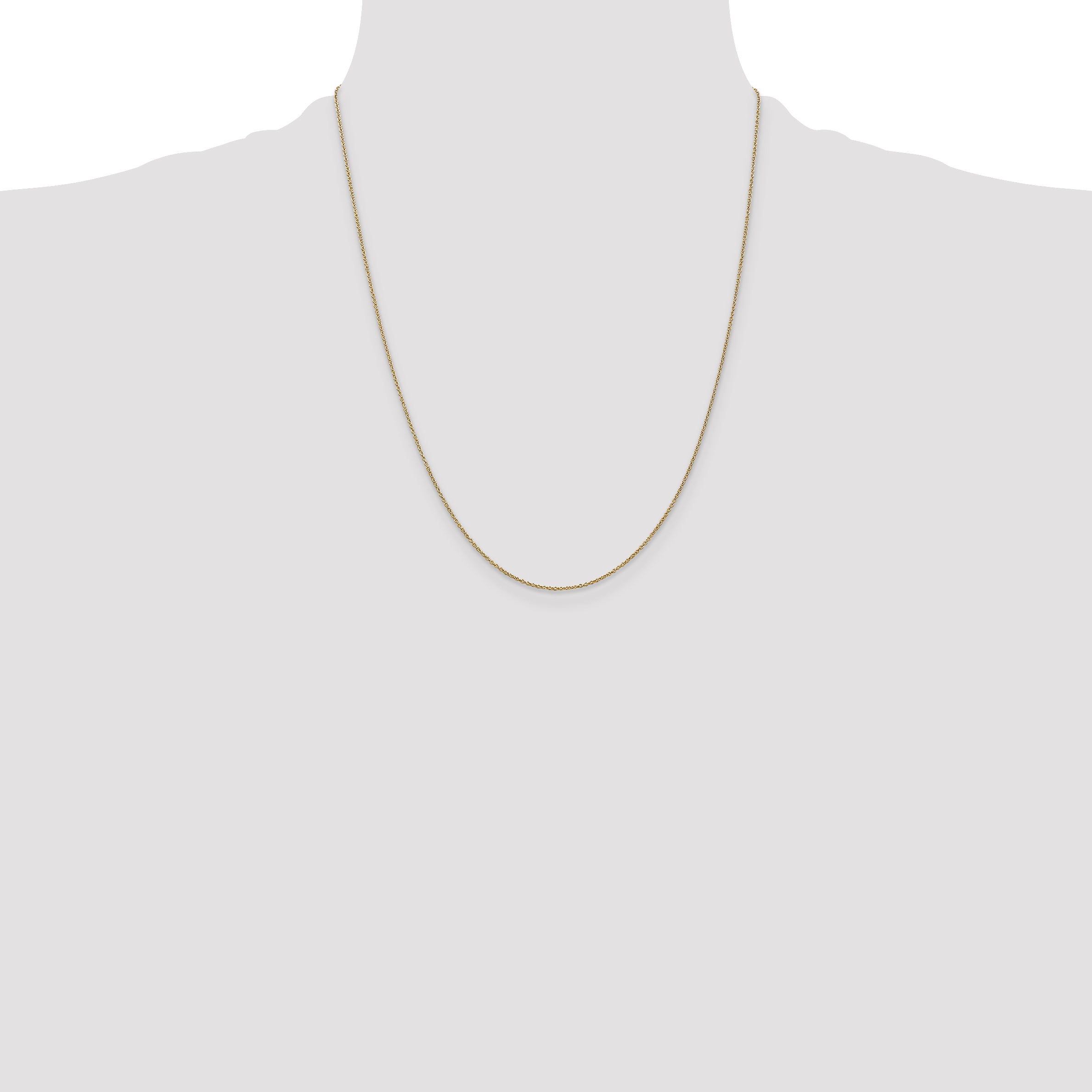 14K 22 inch .9mm Cable with Lobster Clasp Chain