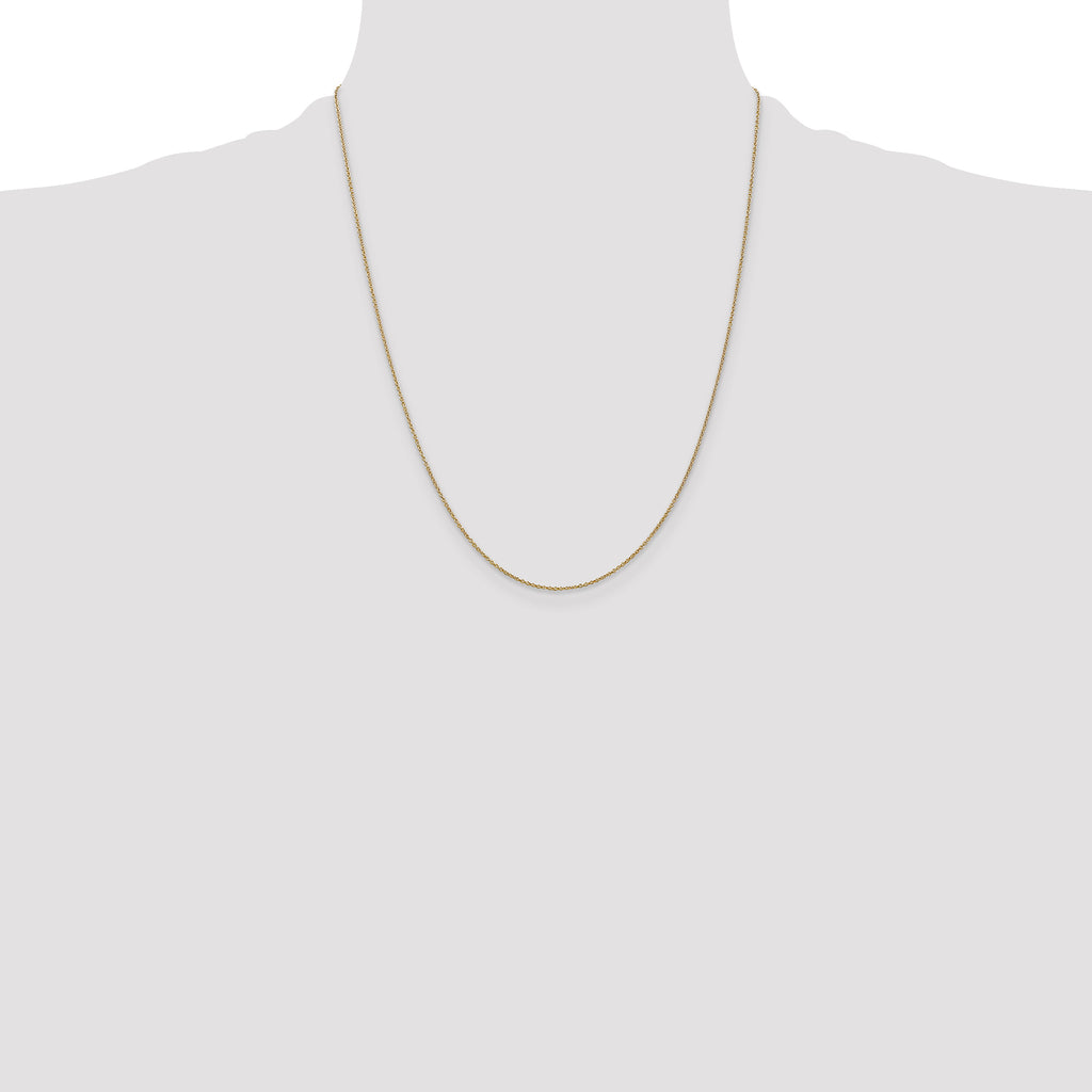 14K 22 inch .9mm Cable with Lobster Clasp Chain