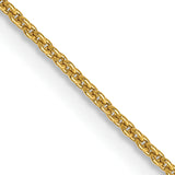 Cable Chain Necklace in 14K Yellow Gold, 0.9mm, 14–24 Inch