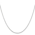 14K White Gold .8mm Diamond-Cut Cable with Lobster Clasp Chain