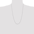 14K White Gold .8mm Diamond-Cut Cable with Lobster Clasp Chain