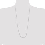 14K White Gold .8mm Diamond-Cut Cable with Lobster Clasp Chain