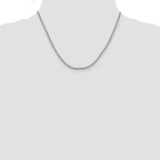 14K White Gold 18 inch 2.5mm Diamond-cut Cable with Lobster Clasp Chain