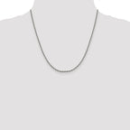 14K White Gold 20 inch 2.5mm Diamond-cut Cable with Lobster Clasp Chain