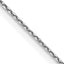 14K White Gold 24 inch .65mm Diamond-cut Round Open Link Cable with Lobster Clasp Chain