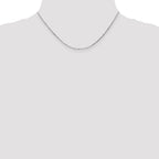 14K White Gold 1.4mm Diamond-Cut Round Open Link Cable with Lobster Clasp Chain
