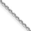 14K White Gold 1.4mm Diamond-Cut Round Open Link Cable with Lobster Clasp Chain