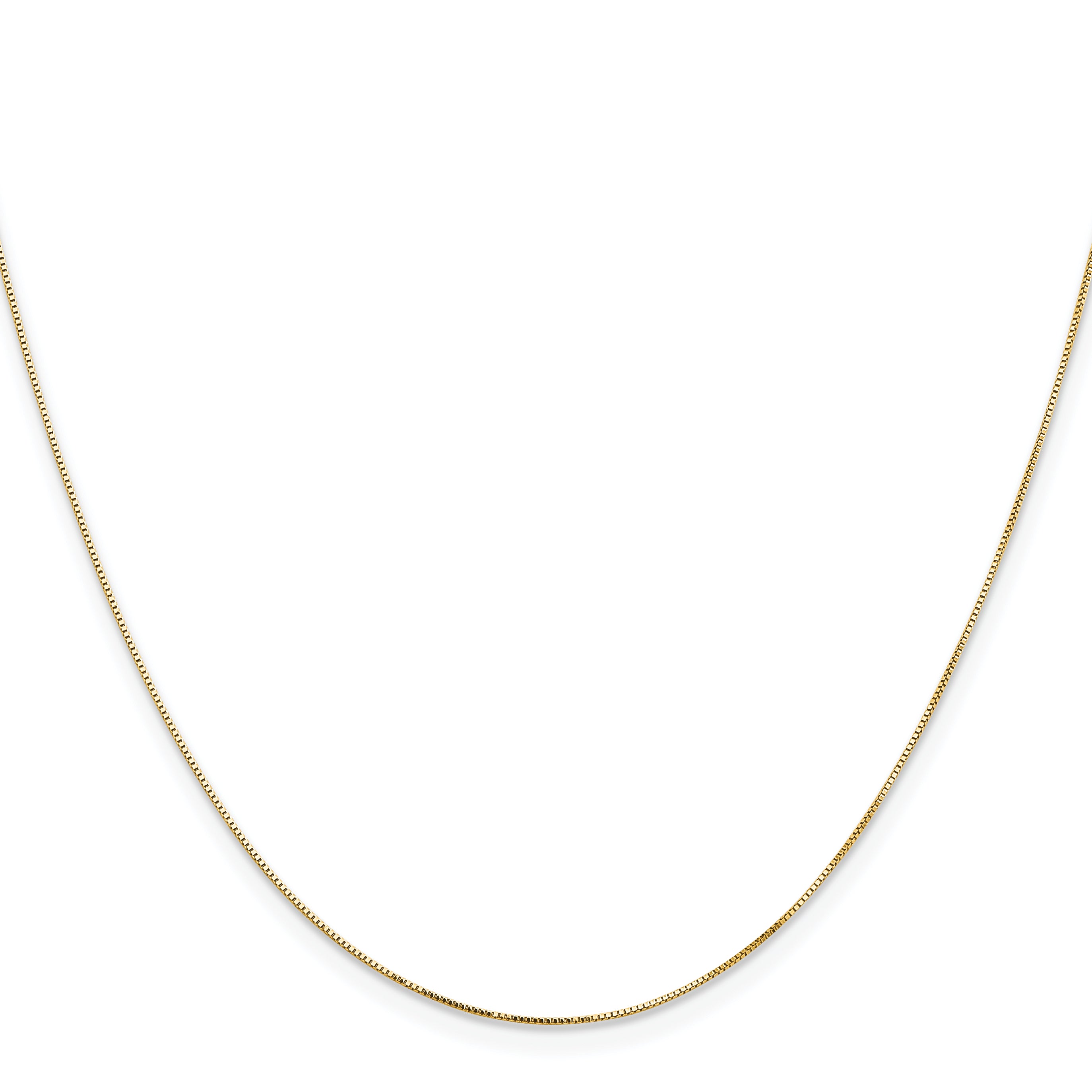 14K 26 inch .5mm Box with Lobster Clasp Chain