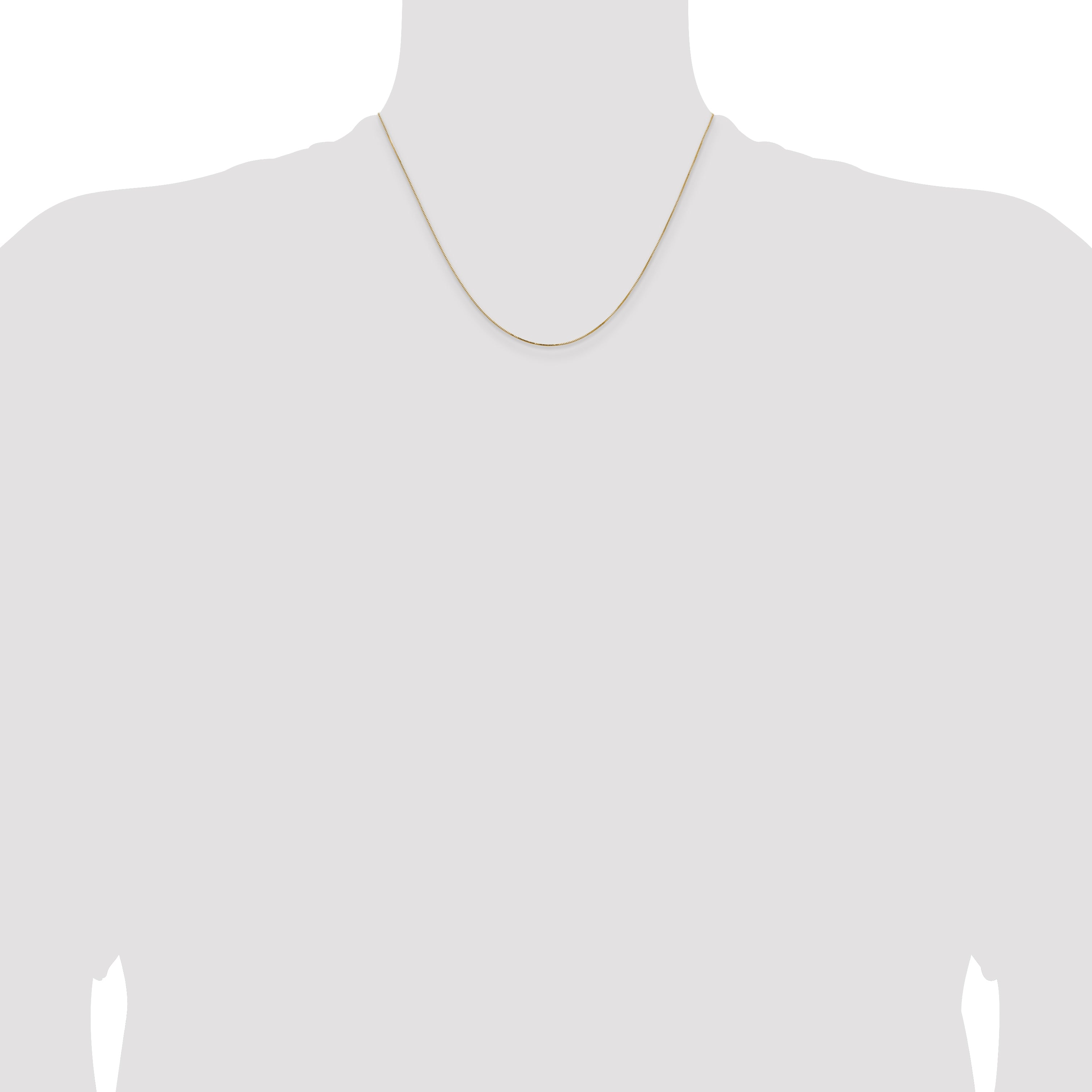 14K 18 inch .5mm Box with Lobster Clasp Chain
