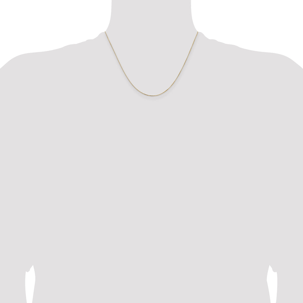 14K 18 inch .5mm Box with Lobster Clasp Chain