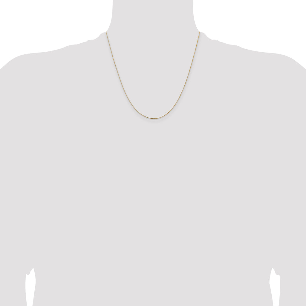 14K 20 inch .5mm Box with Lobster Clasp Chain