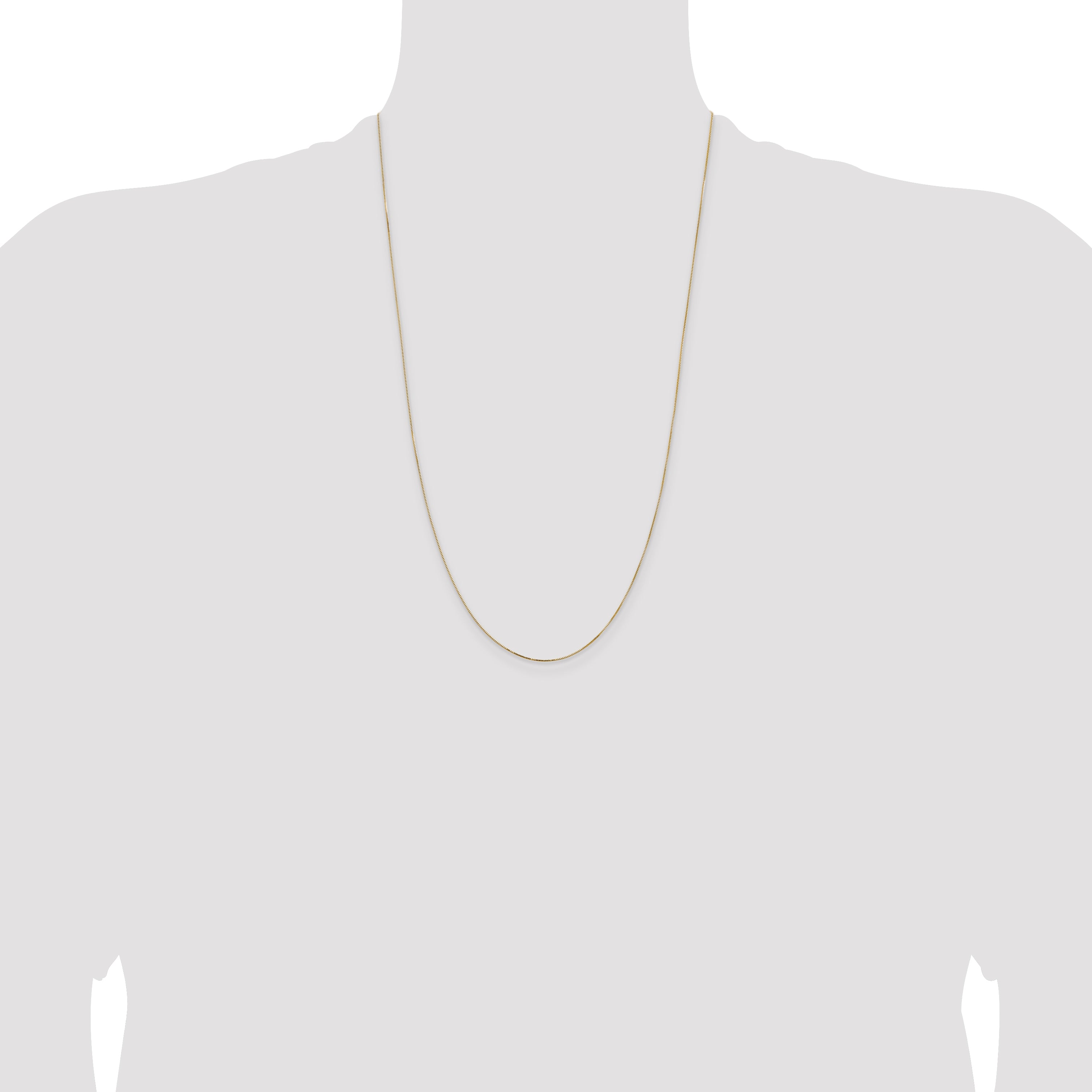 14K 26 inch .5mm Box with Lobster Clasp Chain