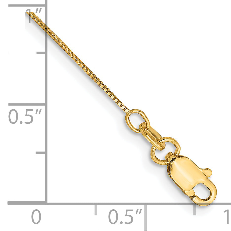 Box Chain Necklace in 14K Yellow Gold, 0.5mm Secondary image