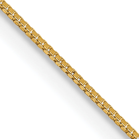14K 13 inch .5mm Box with Spring Ring Clasp Chain