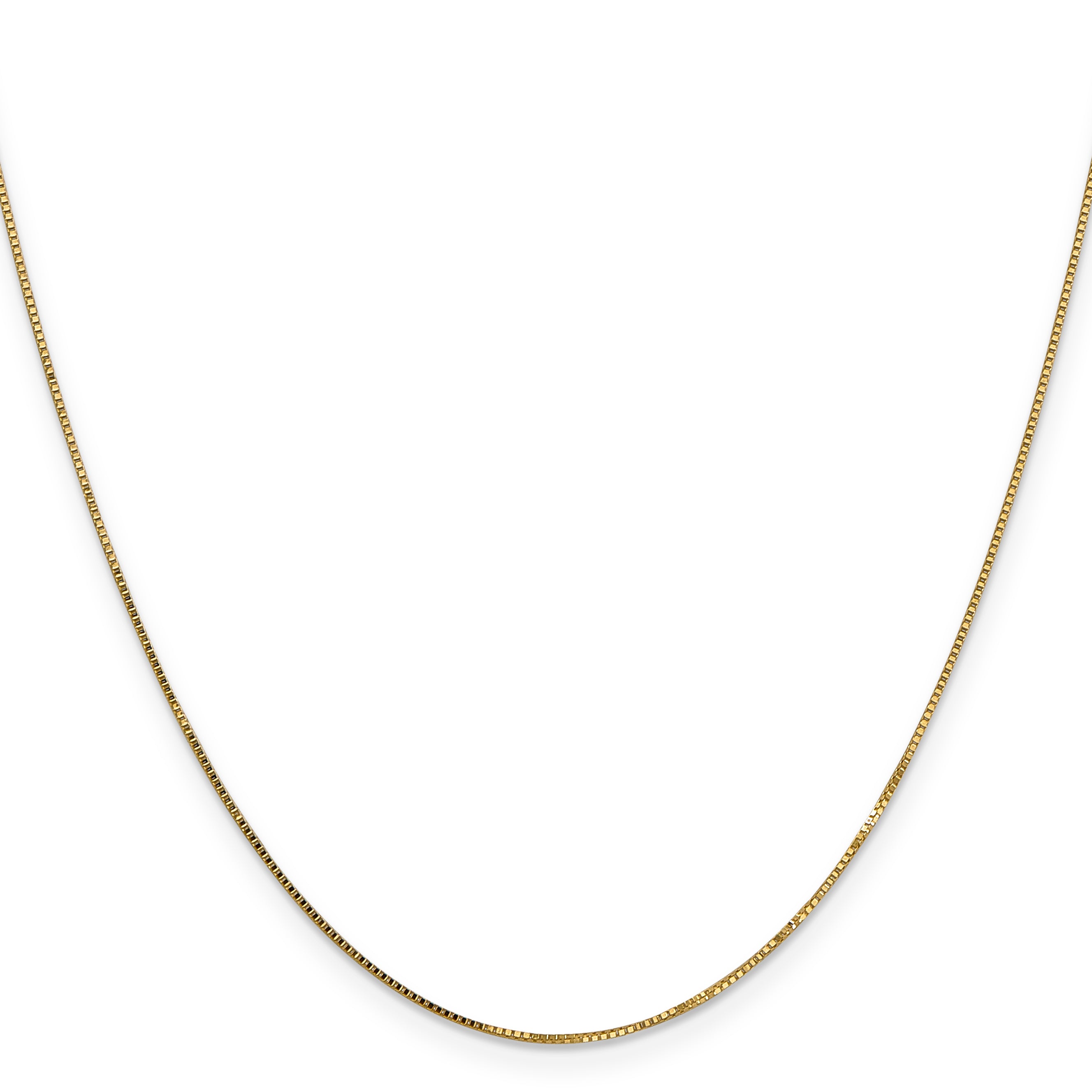 Box Chain Necklace in 14K Yellow Gold, 0.7mm Secondary image