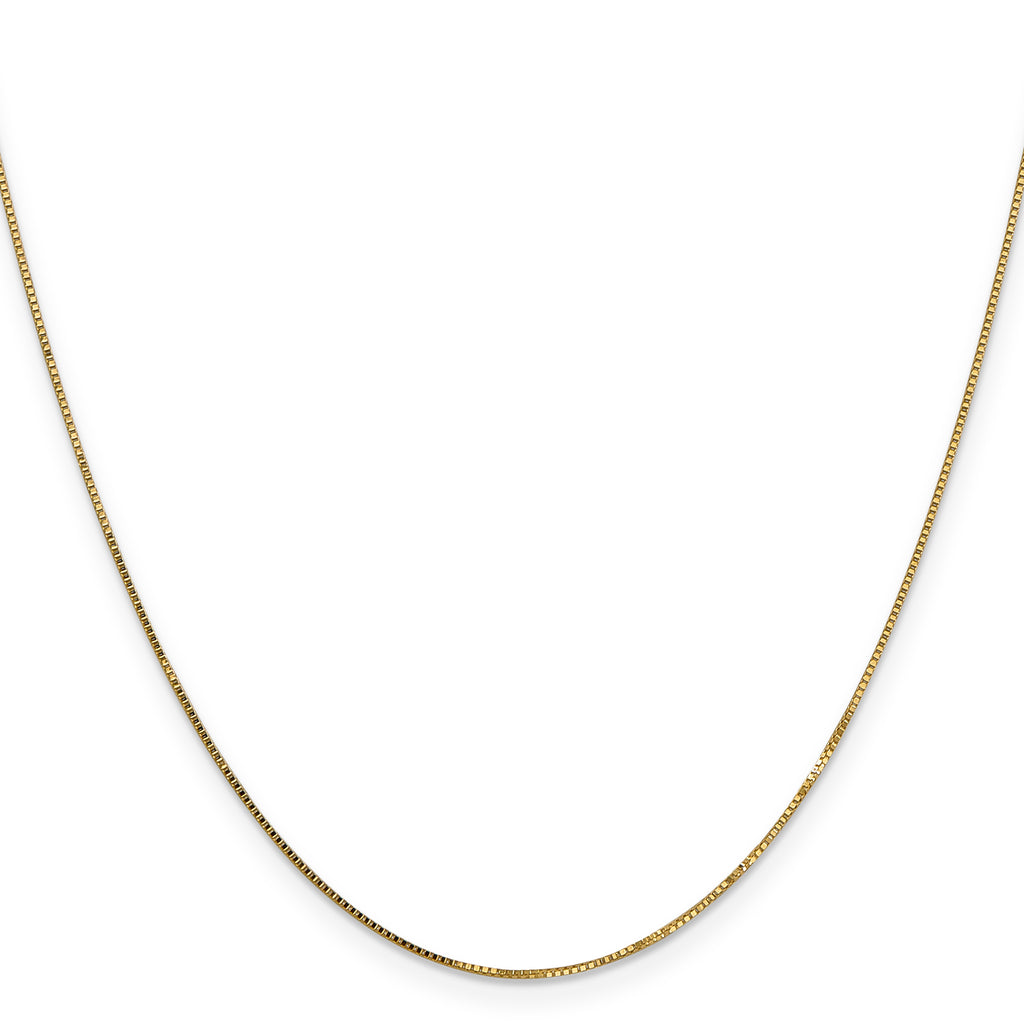 14K .7mm Box with Spring Ring Clasp Chain