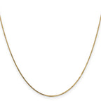 14K .7mm Box with Spring Ring Clasp Chain