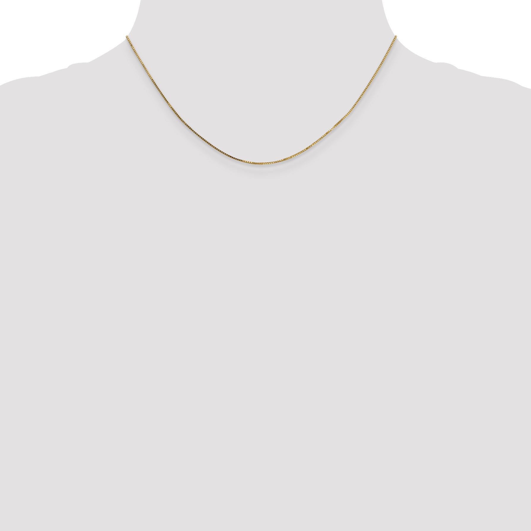 14K .7mm Box with Spring Ring Clasp Chain
