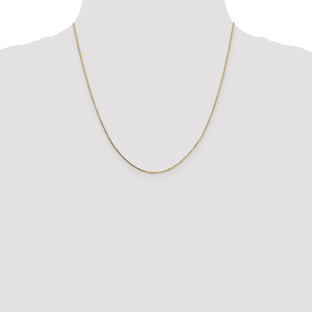 14K .7mm Box with Spring Ring Clasp Chain