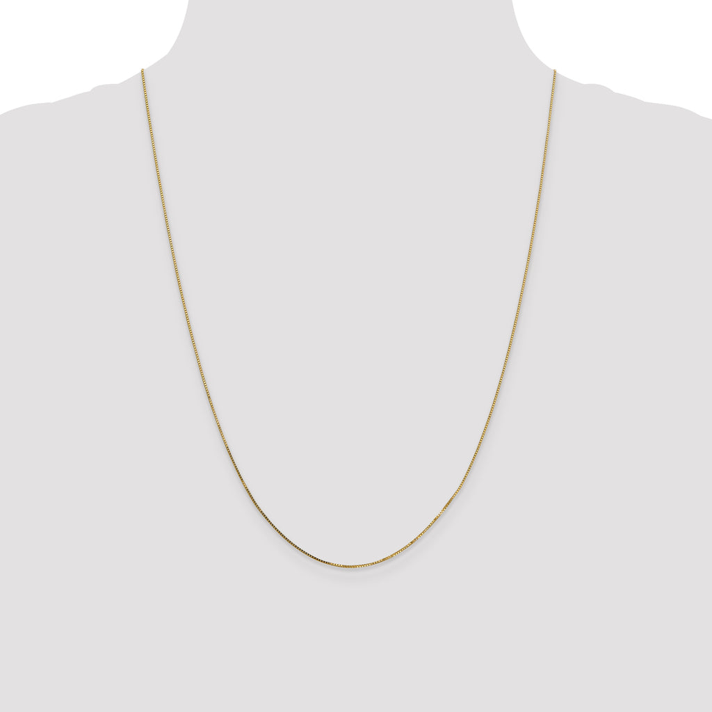 14K .7mm Box with Spring Ring Clasp Chain