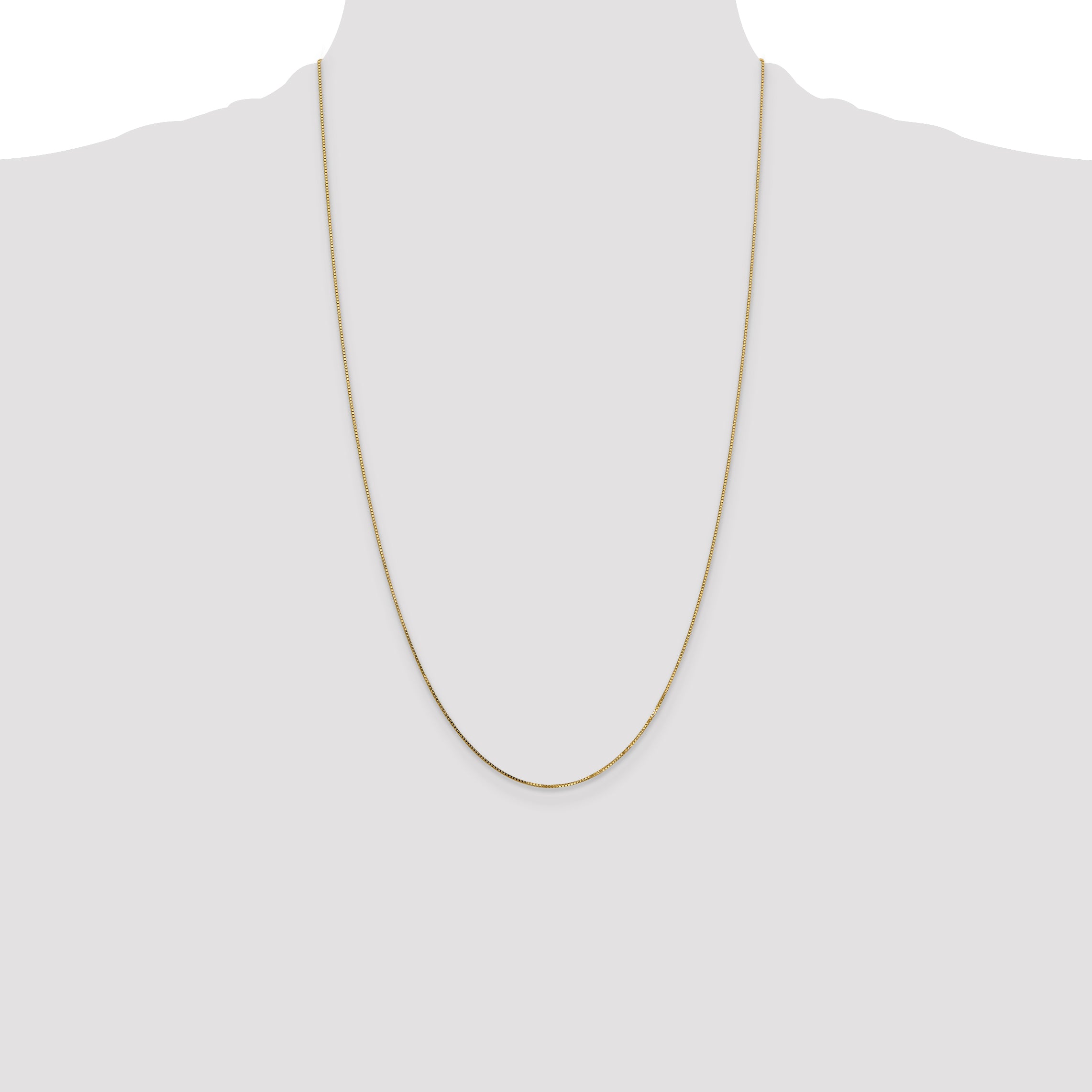 14K 26 inch .7mm Box with Spring Ring Clasp Chain