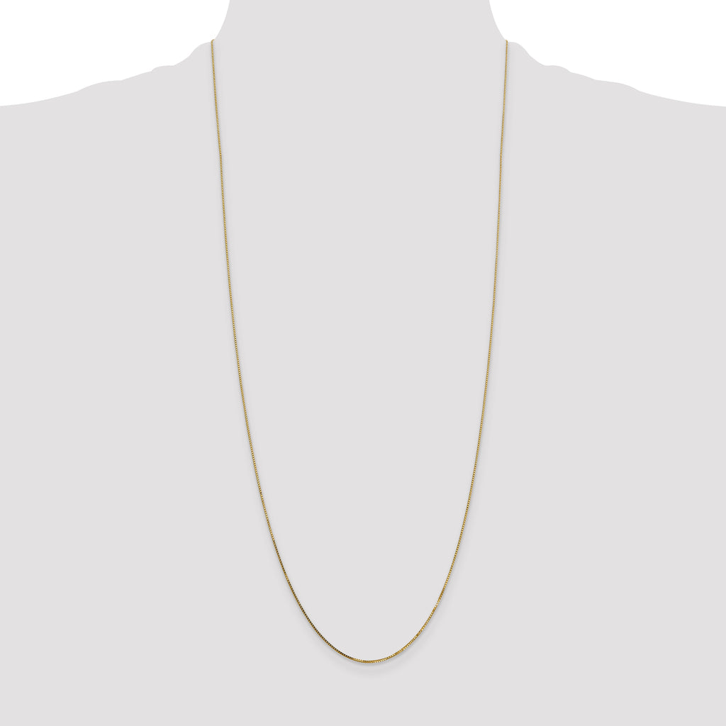 14K .7mm Box with Spring Ring Clasp Chain