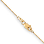 14K .65mm Diamond-Cut Round Open Link Cable with Lobster Clasp Chain