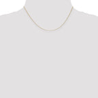 14K Yellow Gold Solid Diamond-Cut Cable Chain Necklace 0.65mm