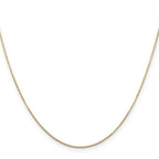 14K .8mm Diamond-Cut Round Open Link Cable with Lobster Clasp Chain