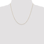 14K .8mm Diamond-Cut Round Open Link Cable with Lobster Clasp Chain