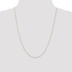 14K .8mm Diamond-Cut Round Open Link Cable with Lobster Clasp Chain