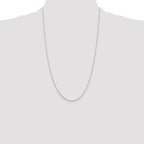14K .8mm Diamond-Cut Round Open Link Cable with Lobster Clasp Chain