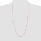 14K .8mm Diamond-Cut Round Open Link Cable with Lobster Clasp Chain