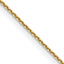14K .8mm Diamond-Cut Round Open Link Cable with Lobster Clasp Chain