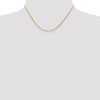 14K 1.4mm Diamond-Cut Round Open Link Cable with Lobster Clasp Chain