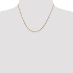 14K Yellow Gold Solid Diamond-Cut Cable Chain Necklace 1.4mm