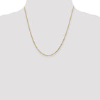 14K 1.4mm Diamond-Cut Round Open Link Cable with Lobster Clasp Chain