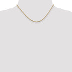 14K 2.2mm Diamond-Cut Round Open Link Cable with Lobster Clasp Chain