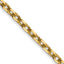 14K 2.2mm Diamond-Cut Round Open Link Cable with Lobster Clasp Chain